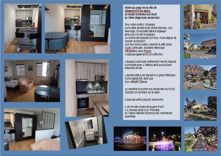 Charmant Studio Classe 3 Etoiles Au Coeur De Niederbronn-Les-Bains Dış mekan fotoğraf